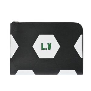 Louis Vuitton Epi Pochette Jour World Cup Ball Motif Noir Black Clutch Bag